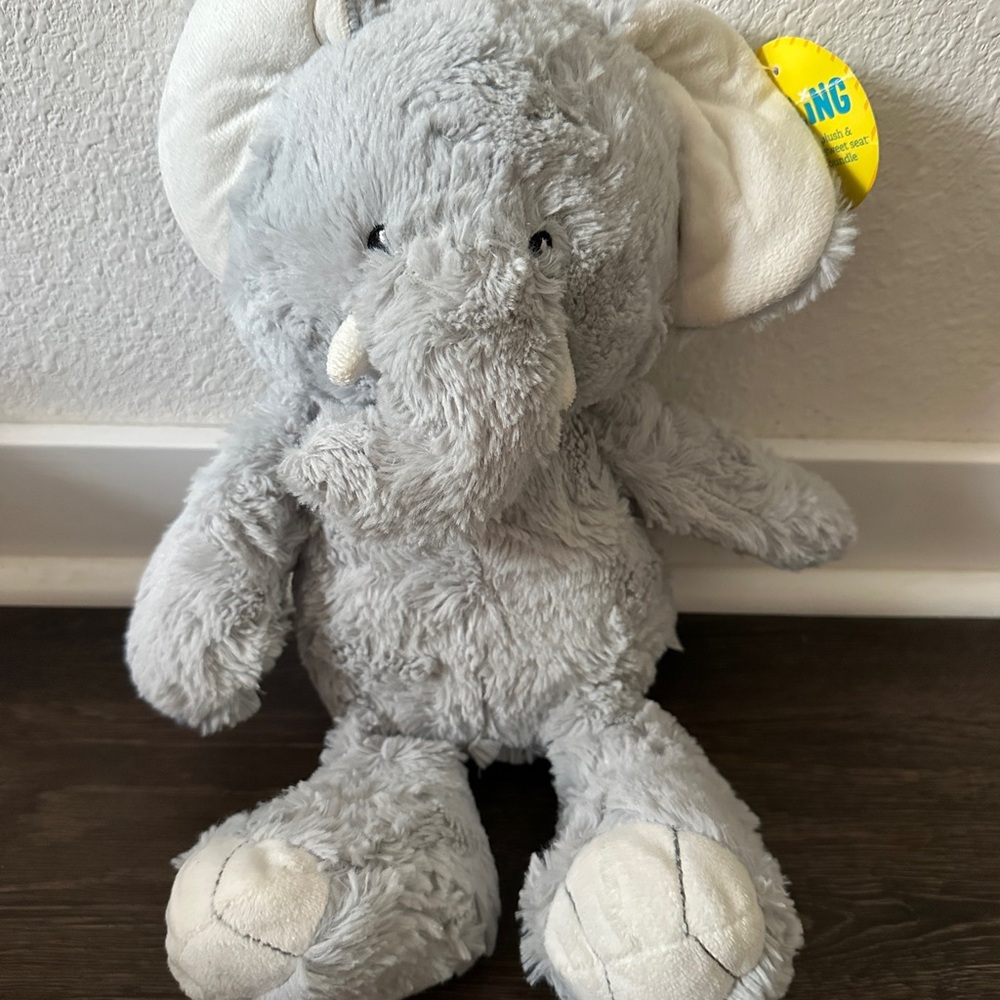 Darling duos elephant grey plush stuffed plush animals new with tag